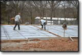 Crew At Work Preparing for Concrete Slab