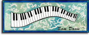 Piano Keys to Life - Pen and Ink with Watercolor by Sam Davis 2023